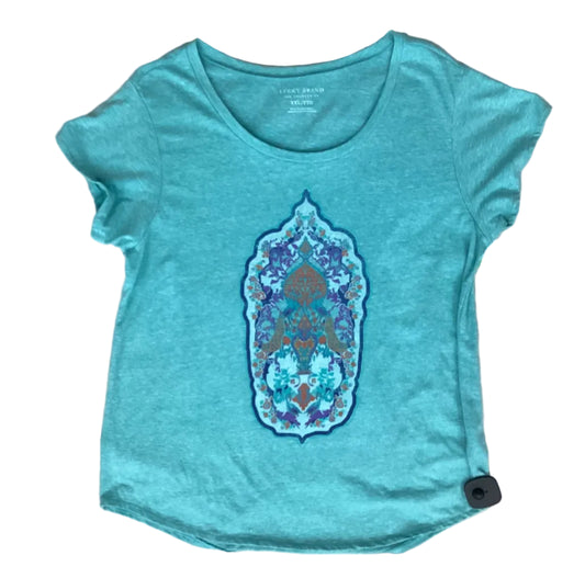 Top Ss By Lucky Brand In Teal, Size:1X