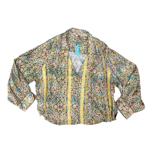 Top Ls By Pilcro In Yellow, Size:3X