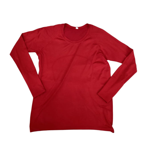Athletic Top Ls Collar By Lululemon In Red, Size:Xl