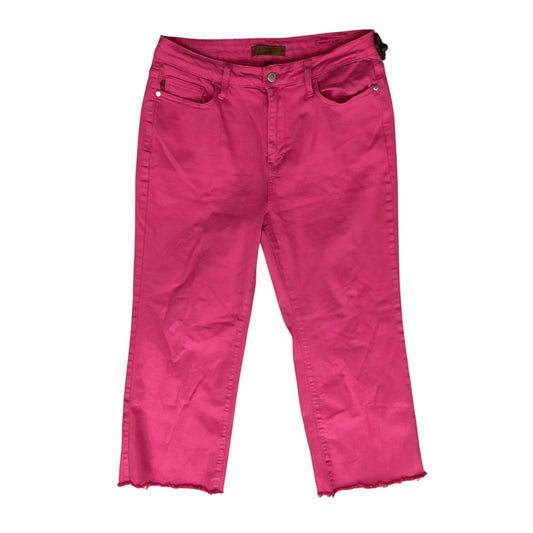 Jeans Straight By Judy Blue In Pink, Size:16
