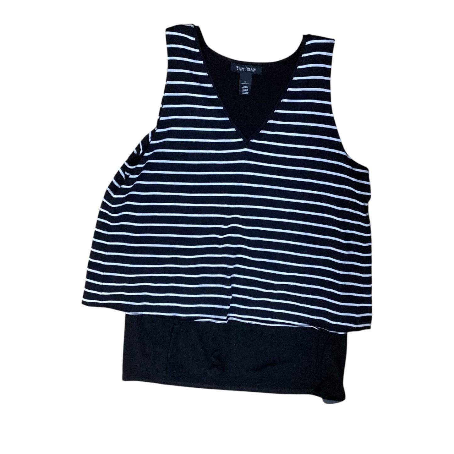 Top Sleeveless By White House Black Market In Black & White, Size:M