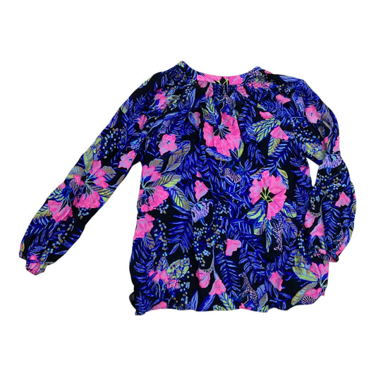 Top Ls Designer By Lilly Pulitzer In Black & Blue, Size:Xxl