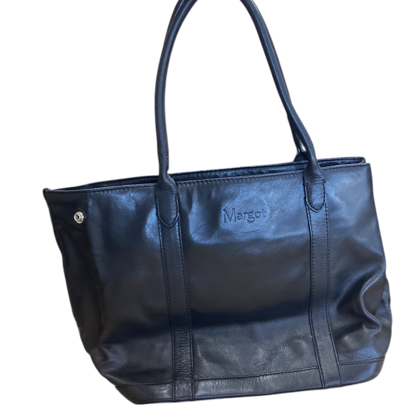 Handbag Leather By Margot In Black, Size:Large