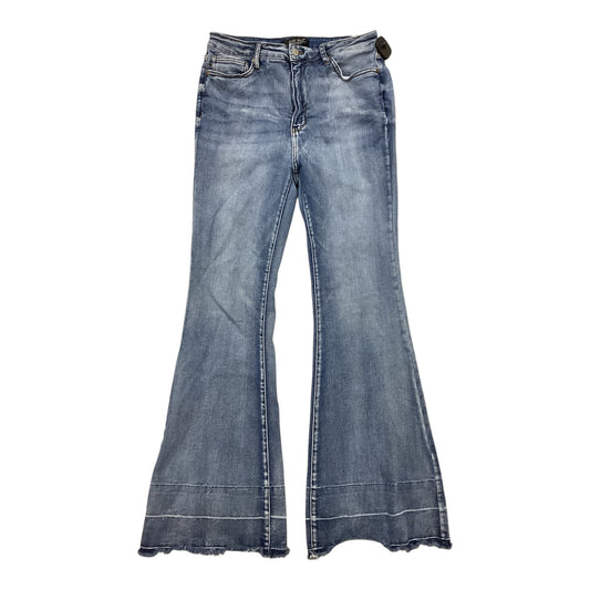 Jeans Flared By Judy Blue In Blue Denim, Size:12