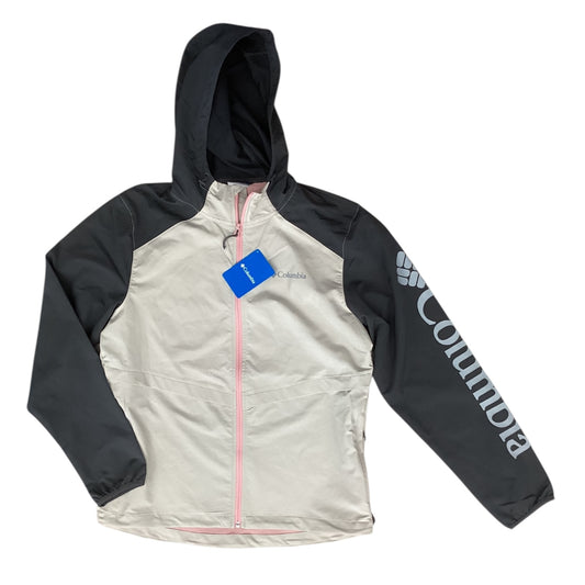 Jacket Windbreaker By Columbia In Grey & Tan, Size:M