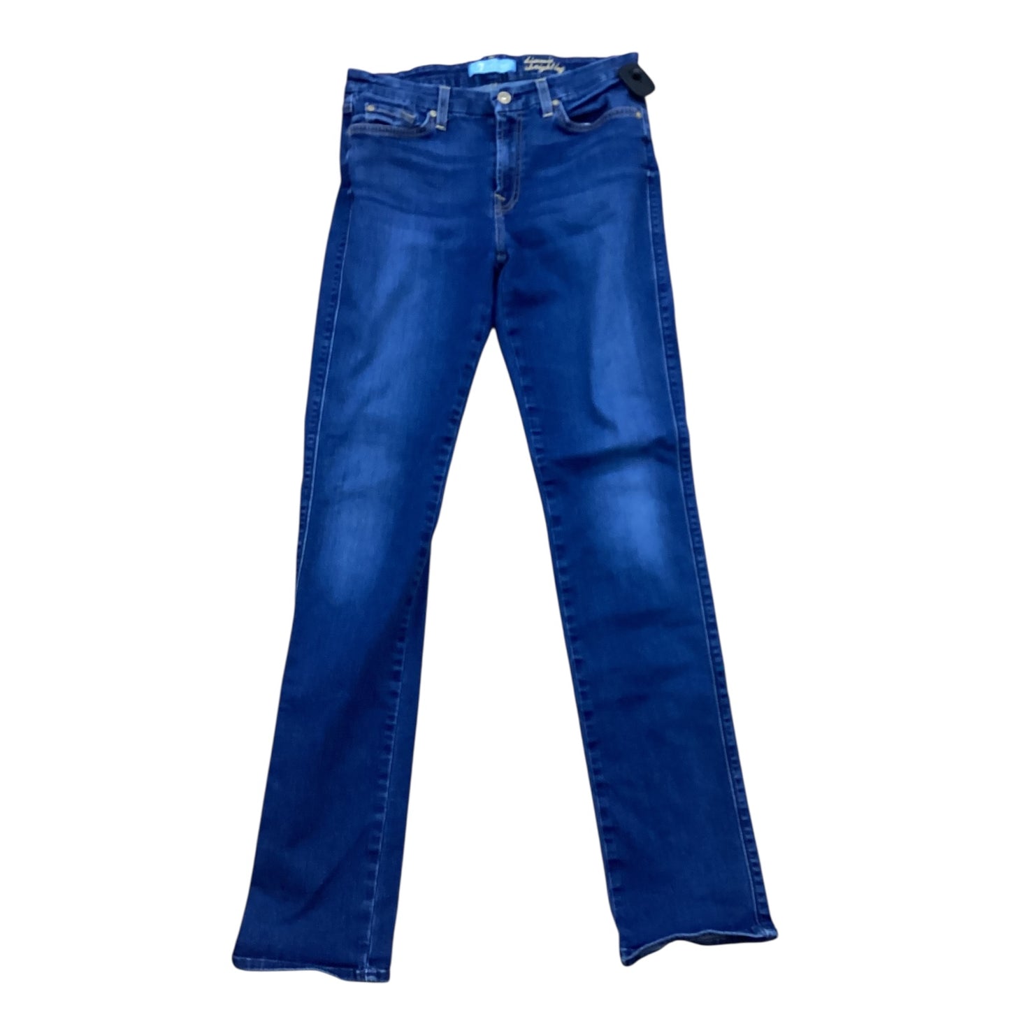 Jeans Skinny By 7 For All Mankind In Blue Denim, Size:10