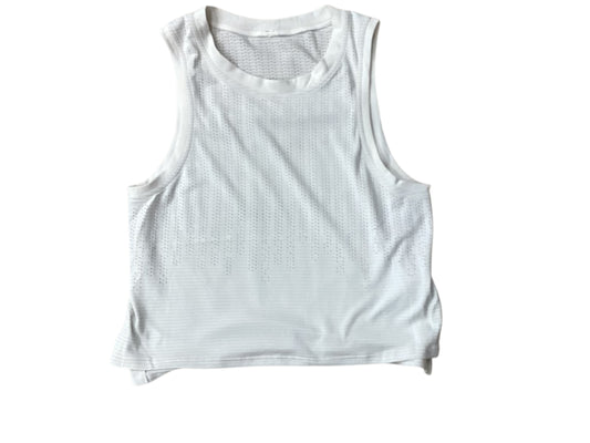 Athletic Tank Top By Lululemon In White, Size:S