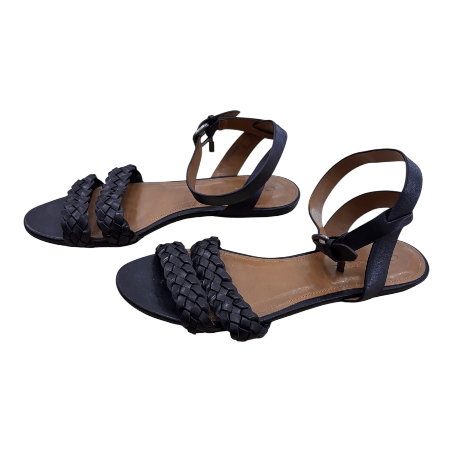 Sandals Designer By Coach In Black, Size:8