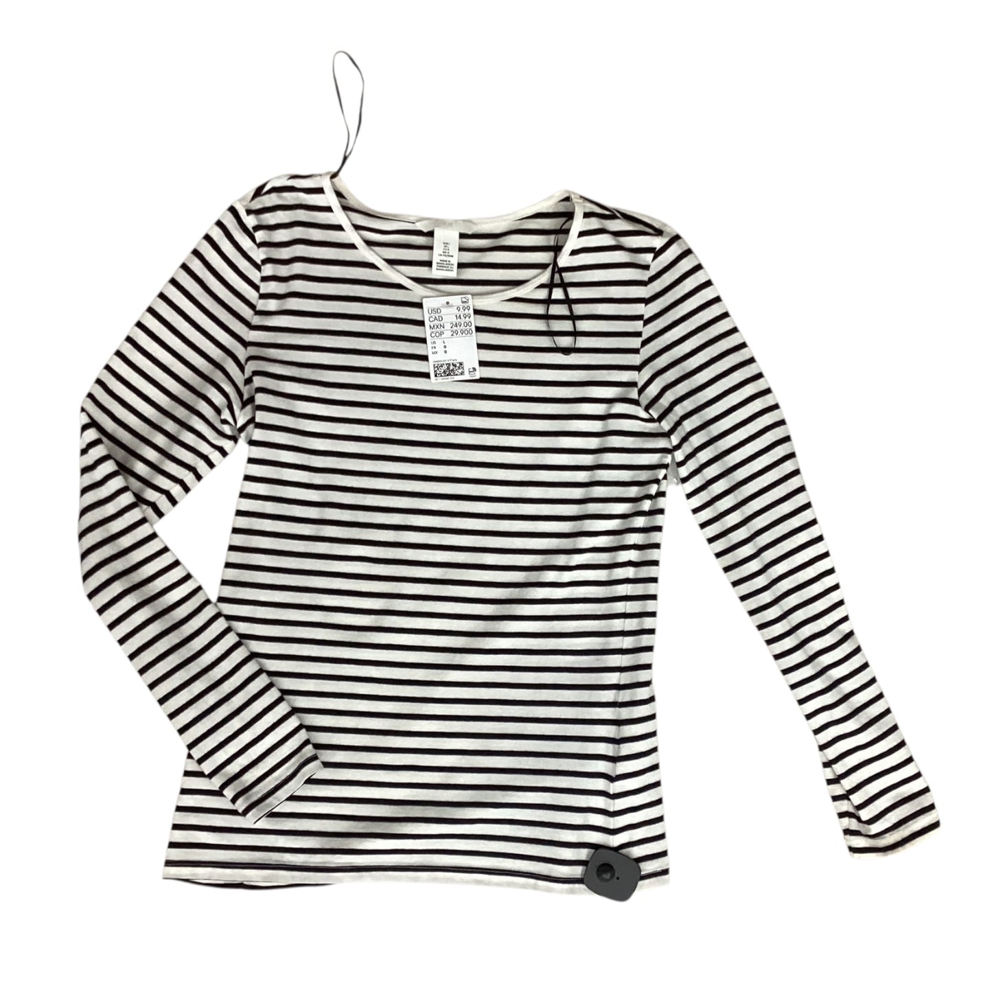 Top Ls Basic By H&M In Striped Pattern, Size:L