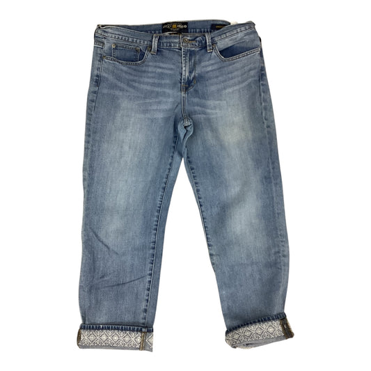 Jeans Cropped By Lucky Brand In Blue Denim, Size:14