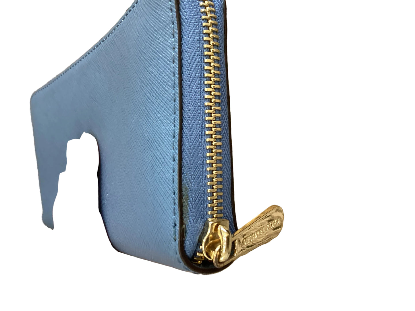 Wallet Designer By Michael Kors In Blue & Gold, Size:Large