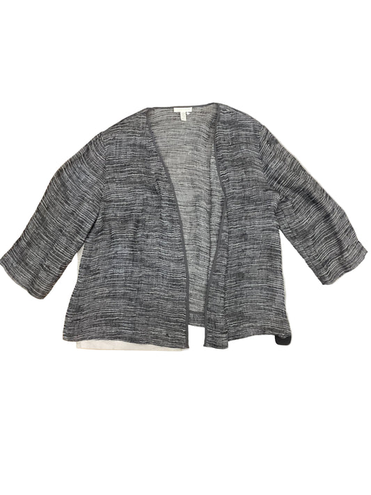 Cardigan By Eileen Fisher In Cream & Grey, Size:M