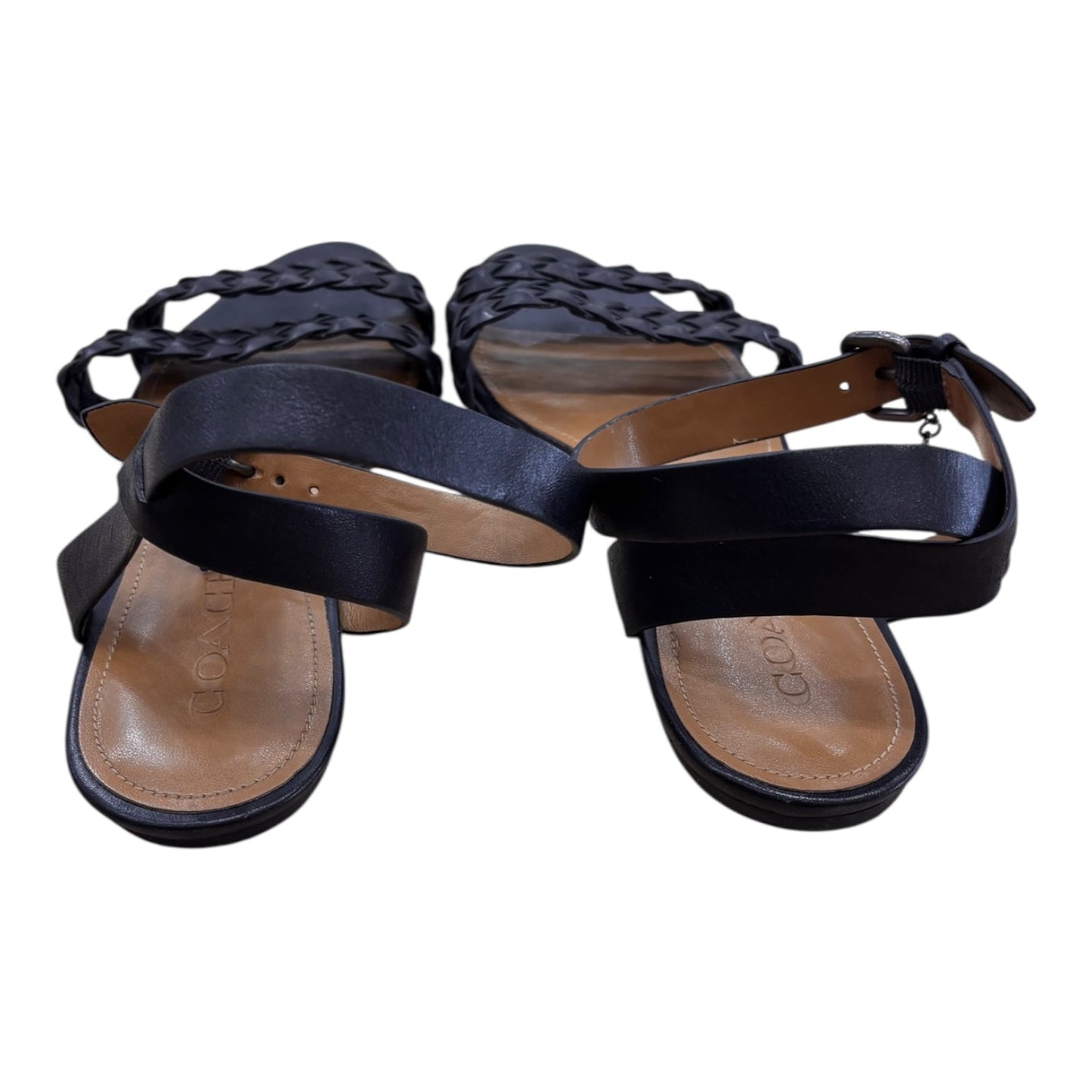 Sandals Designer By Coach In Black, Size:8