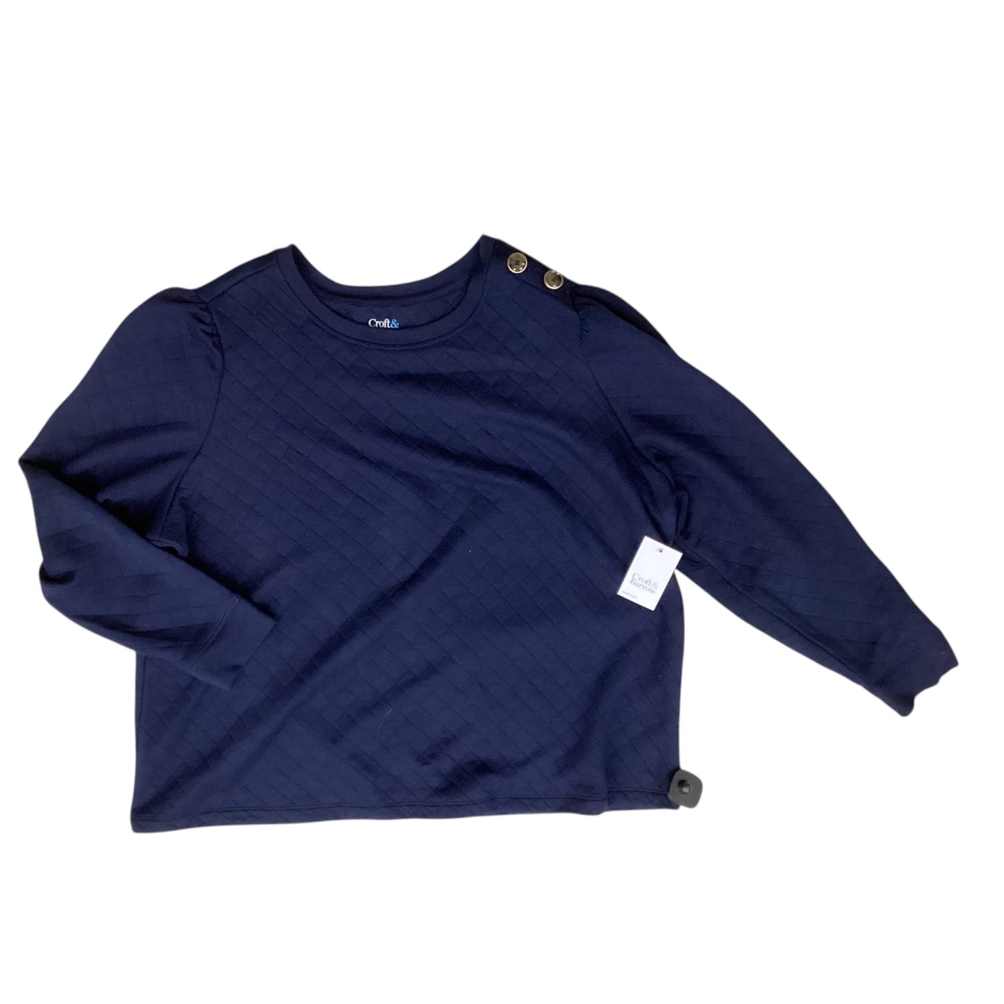 Top Ls By Croft And Barrow In Navy, Size:1X