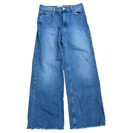 Jeans Wide Leg By Paige In Blue Denim, Size:8