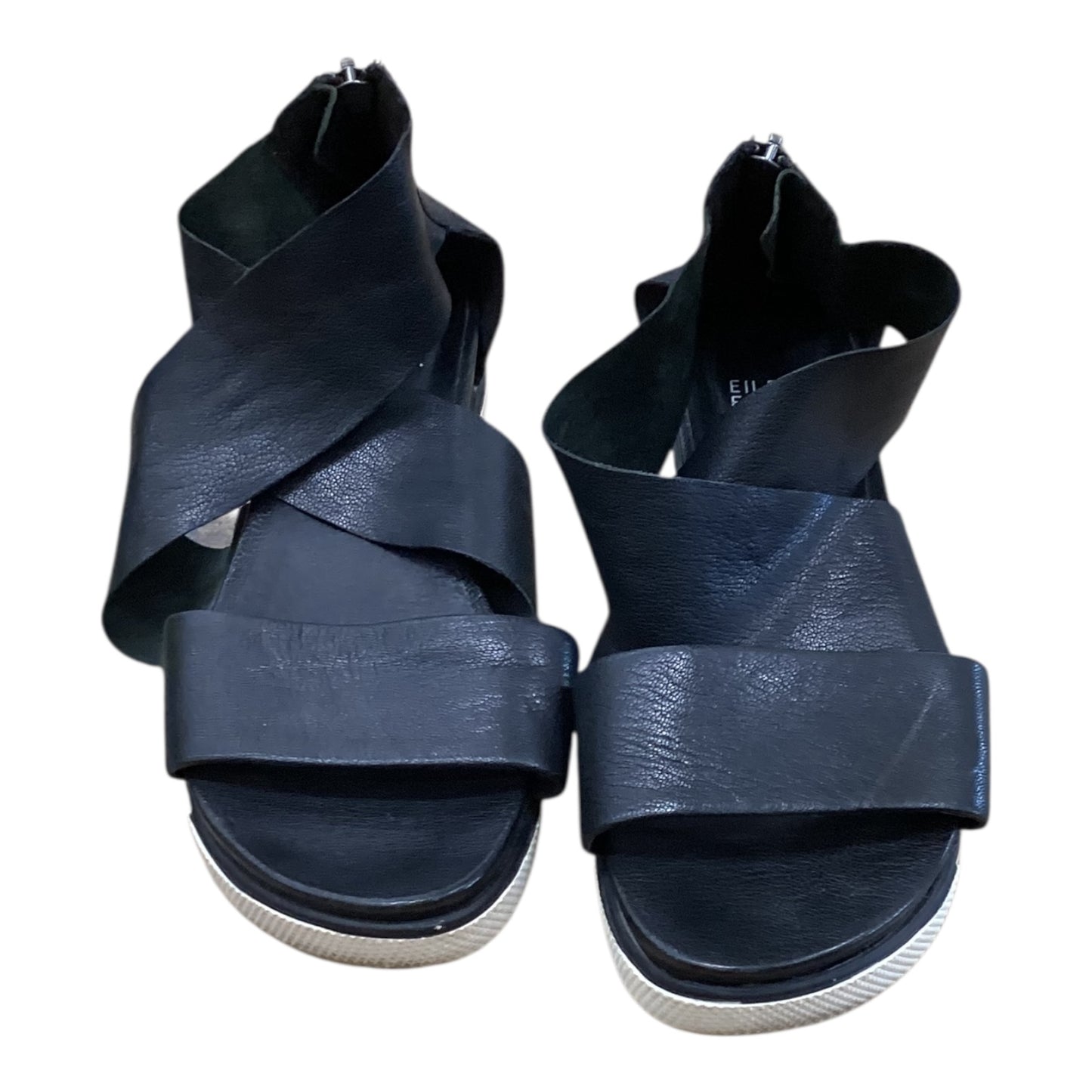 Sandals Flats By Eileen Fisher In Black, Size:6.5
