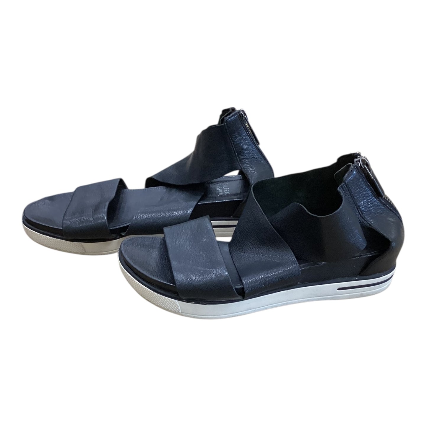 Sandals Flats By Eileen Fisher In Black, Size:6.5