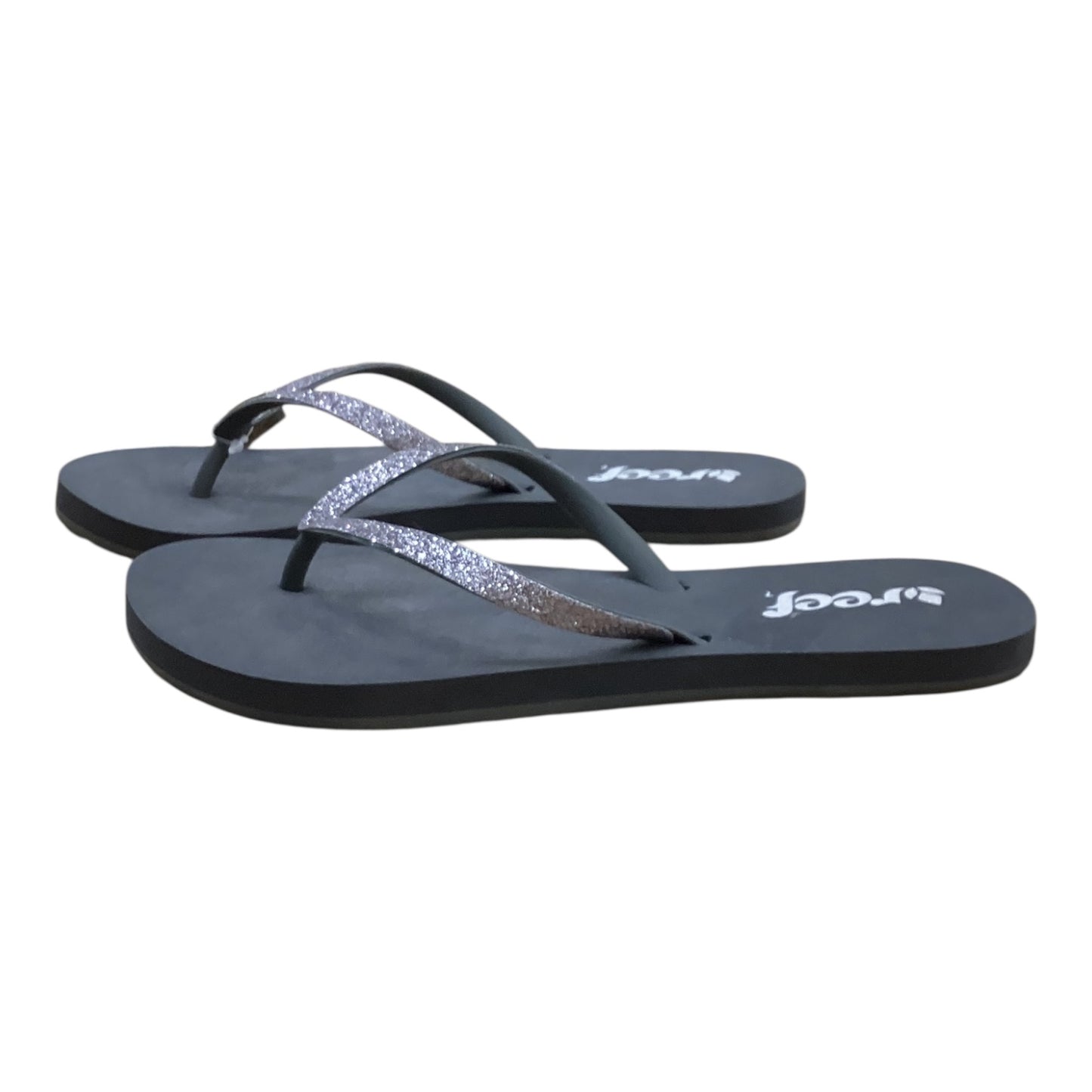 Sandals Flip Flops By Reef In Silver, Size:7