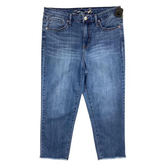 Jeans Straight By Seven 7 In Blue Denim, Size:12