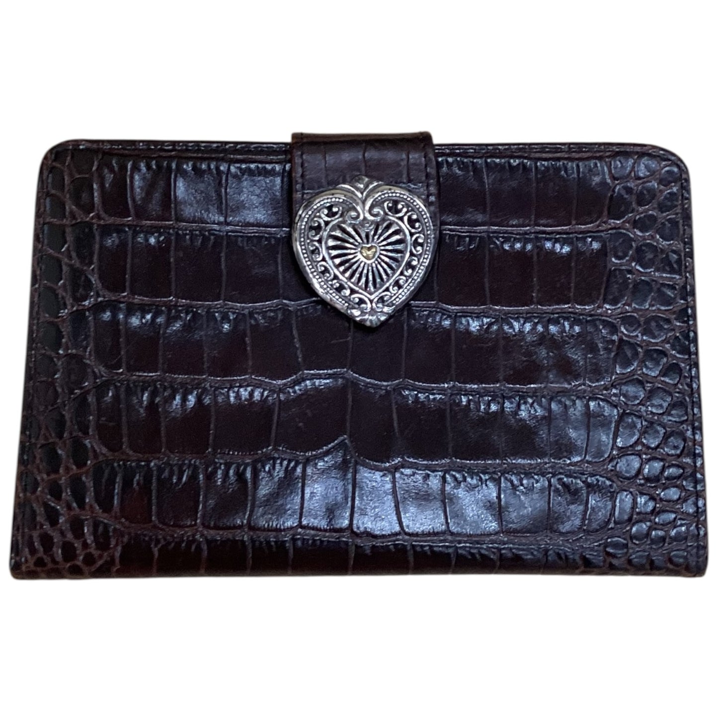 Wallet By Brighton In Brown & Silver, Size:Small