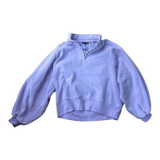Athletic Sweatshirt Collar By Papermoon In Purple, Size:L