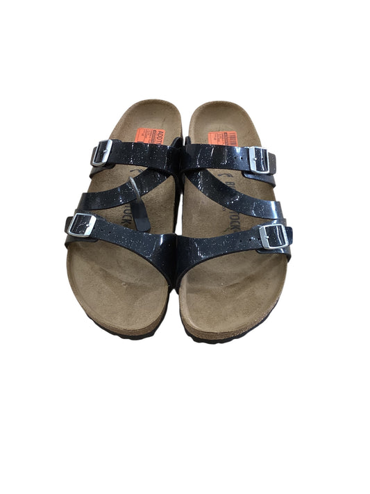 Sandals Flats By Birkenstock In Black, Size:10
