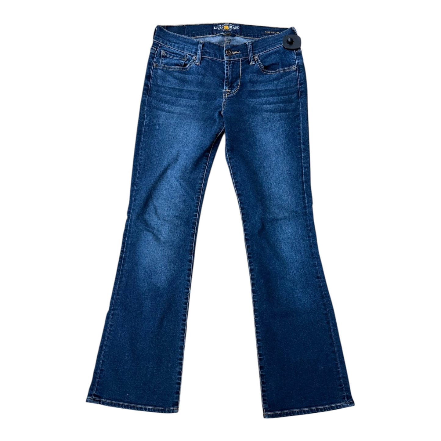Jeans Straight By Lucky Brand In Blue Denim, Size:0