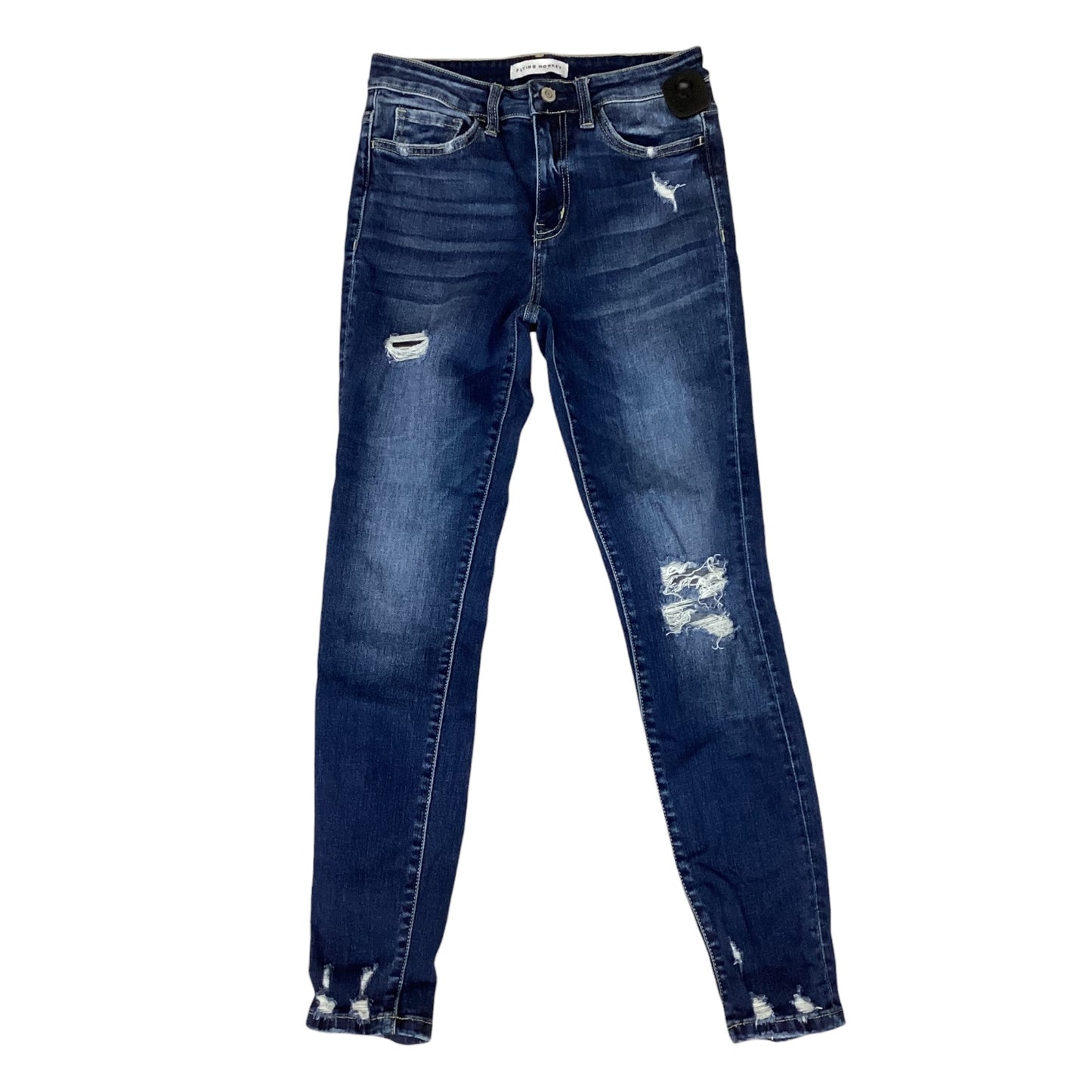 Jeans Skinny By Flying Monkey In Blue Denim, Size:2