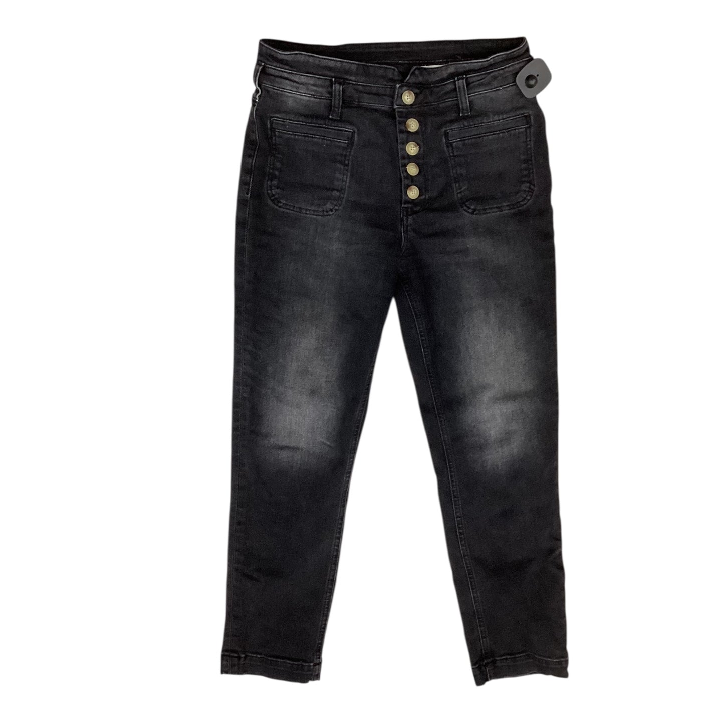 Jeans Skinny By Anthropologie In Black, Size:6