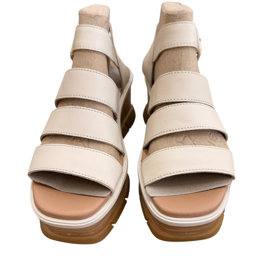 Sandals Heels Wedge By Sorel In Tan, Size:7.5