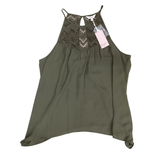Blouse Sleeveless By Candies In Green, Size:Xl