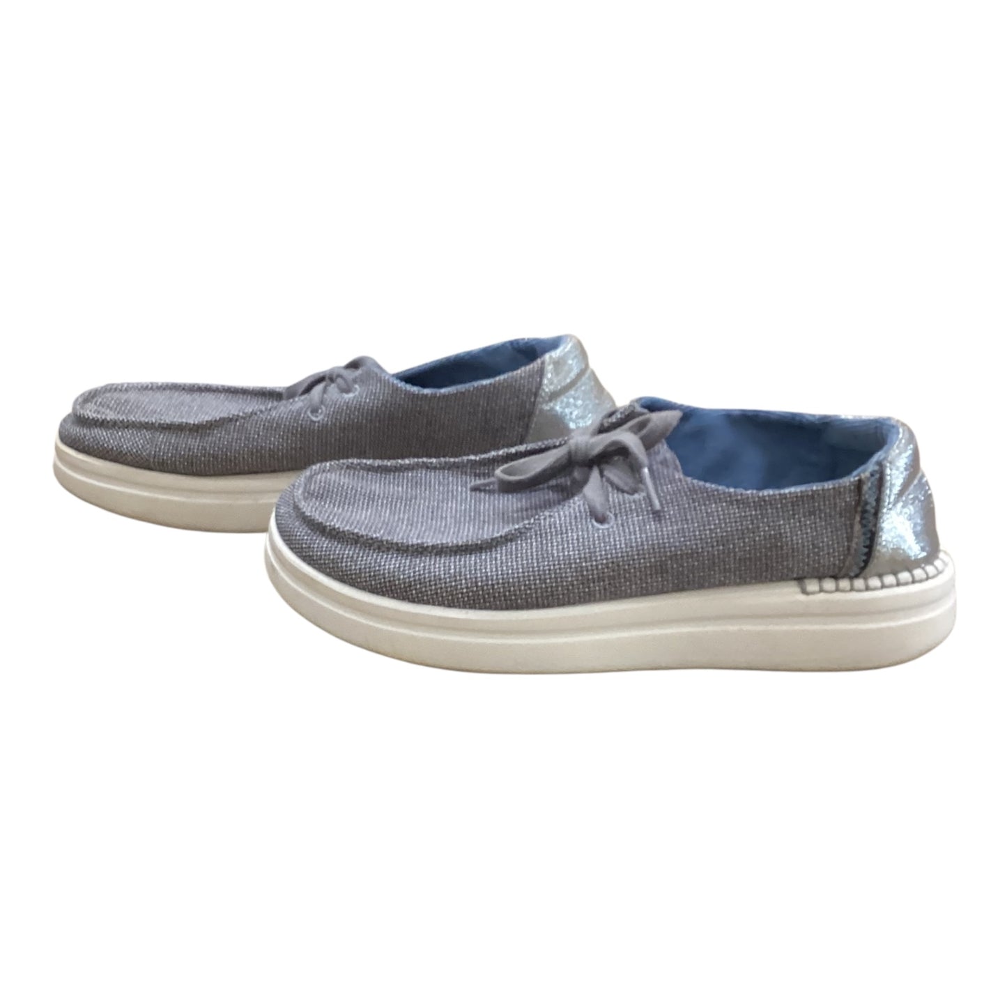Shoes Athletic By Hey Dude In Grey, Size:10
