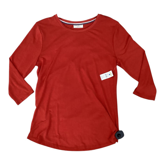 Top 3/4 Sleeve By Bobbie Brooks In Orange, Size:L