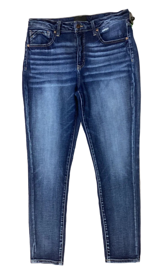 Jeans Boot Cut By Buckle Black In Blue Denim, Size:12