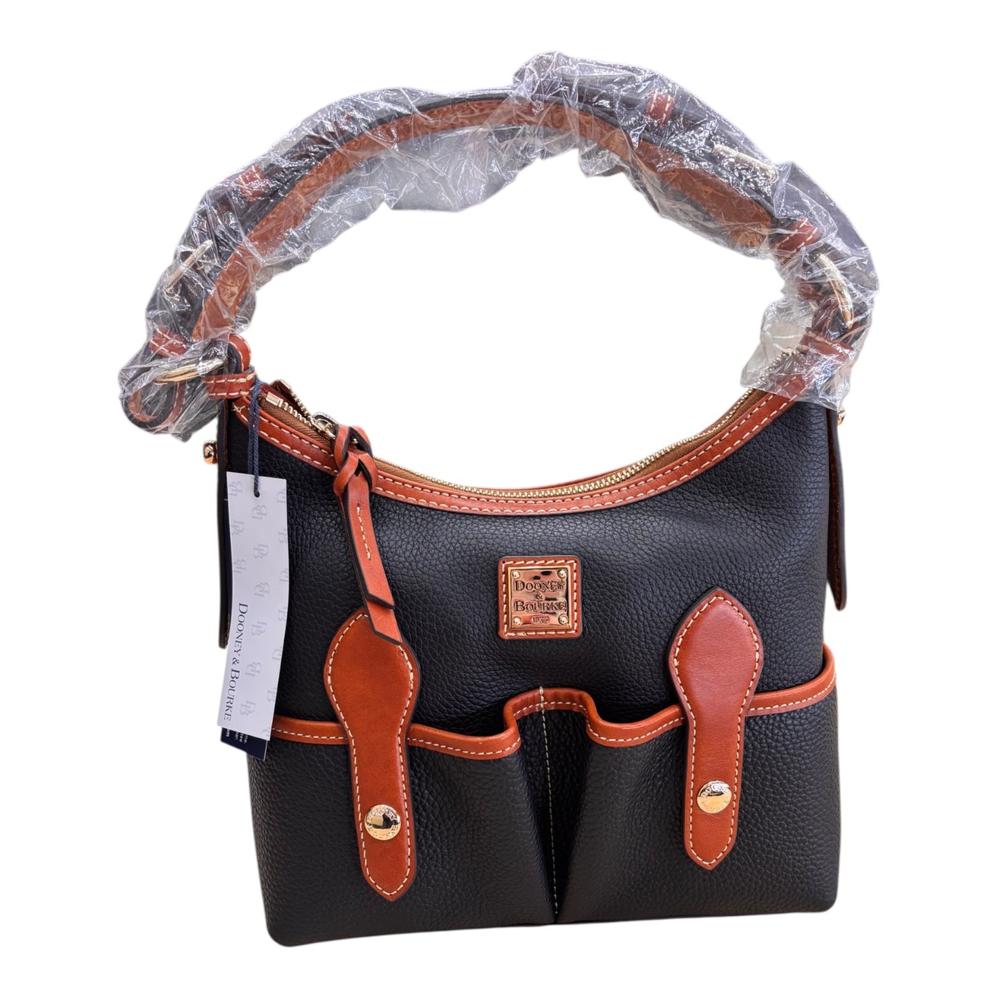 Handbag Designer By Dooney And Bourke In Black & Brown, Size:Small