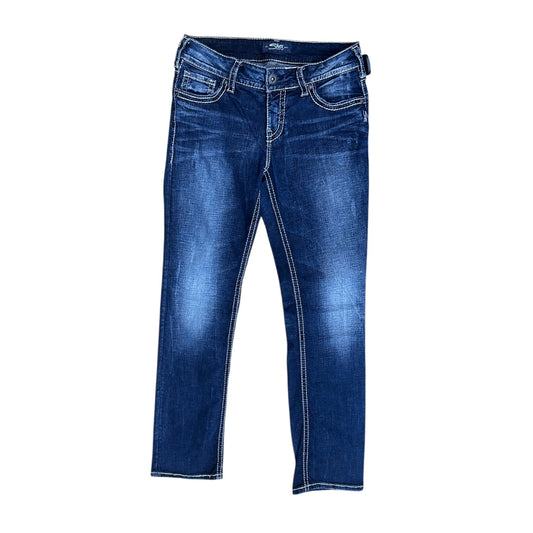 Jeans Skinny By Silver In Blue Denim, Size:6