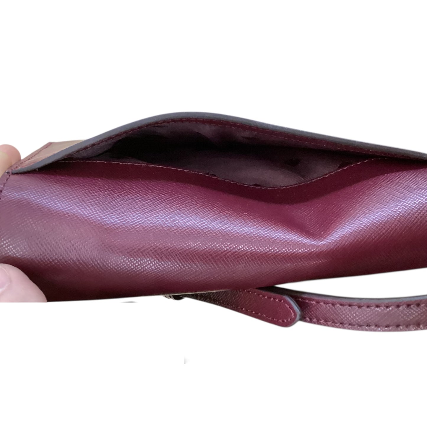 Crossbody Designer By Kate Spade In Maroon, Size:Small
