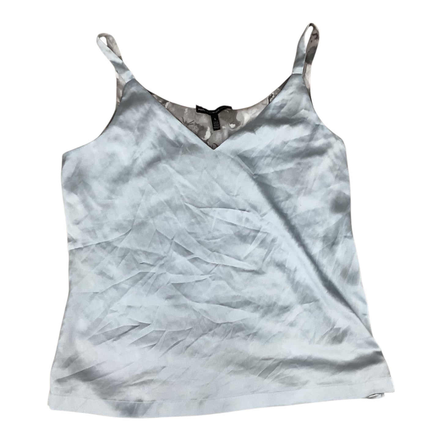 Top Sleeveless By White House Black Market In Blue & Grey, Size:L