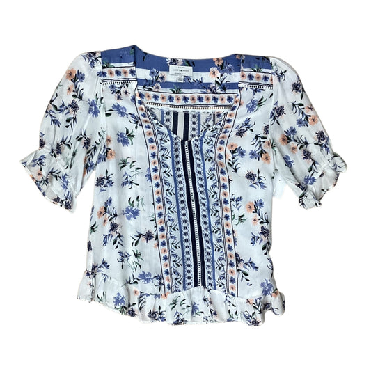 Top Ss By Lucky Brand In Floral Print, Size:S