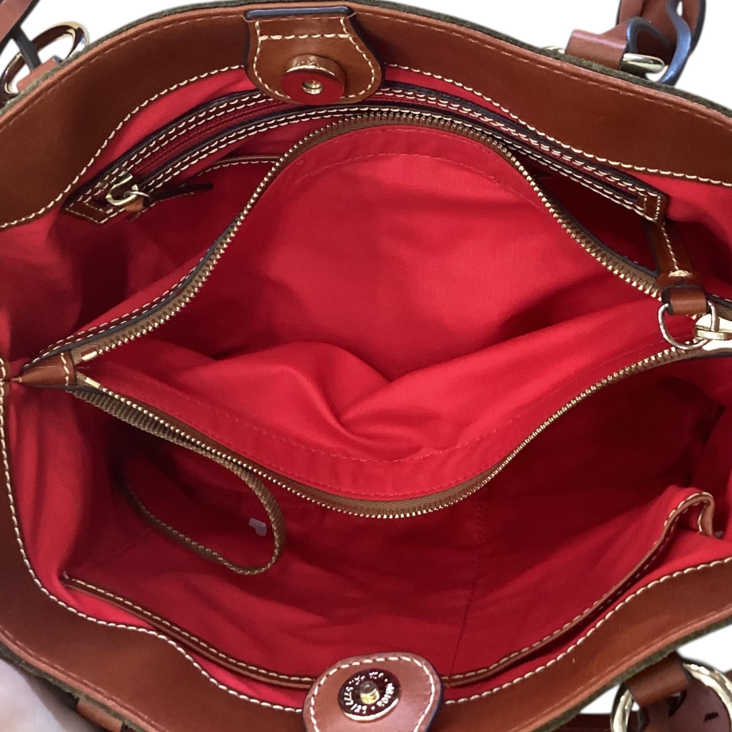 Handbag Designer By Dooney And Bourke In Green, Size:Medium