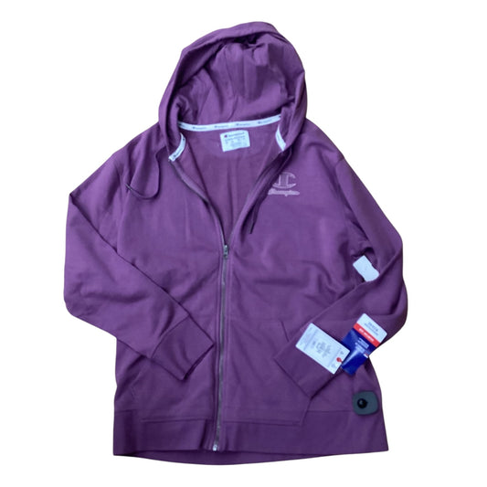 Athletic Jacket By Champion In Purple, Size:1X