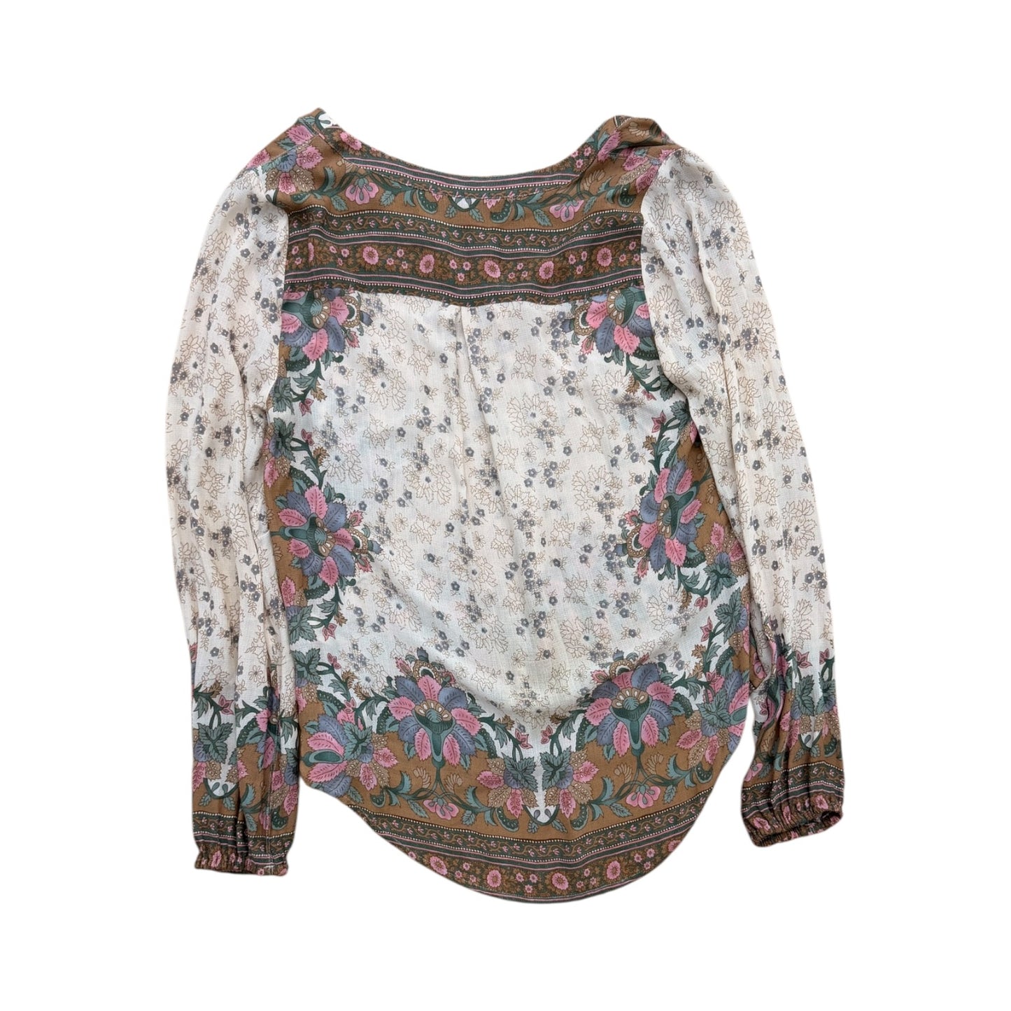 Blouse Ls By Lucky Brand In Blue, Size:S