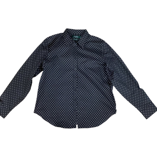 Top Ls By Lauren By Ralph Lauren In Polkadot Pattern, Size:L