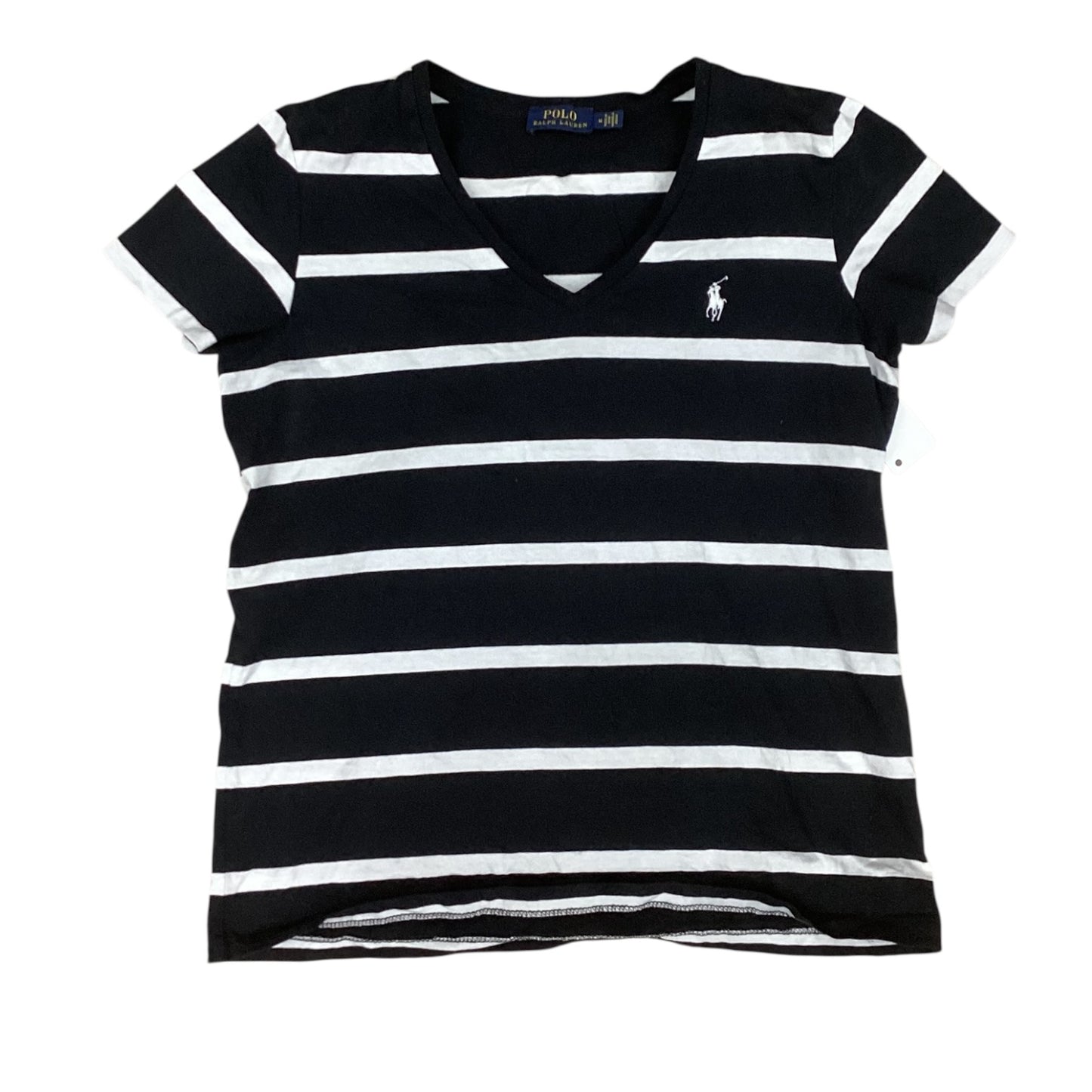 Top Ss By Polo Ralph Lauren In Black & White, Size:M