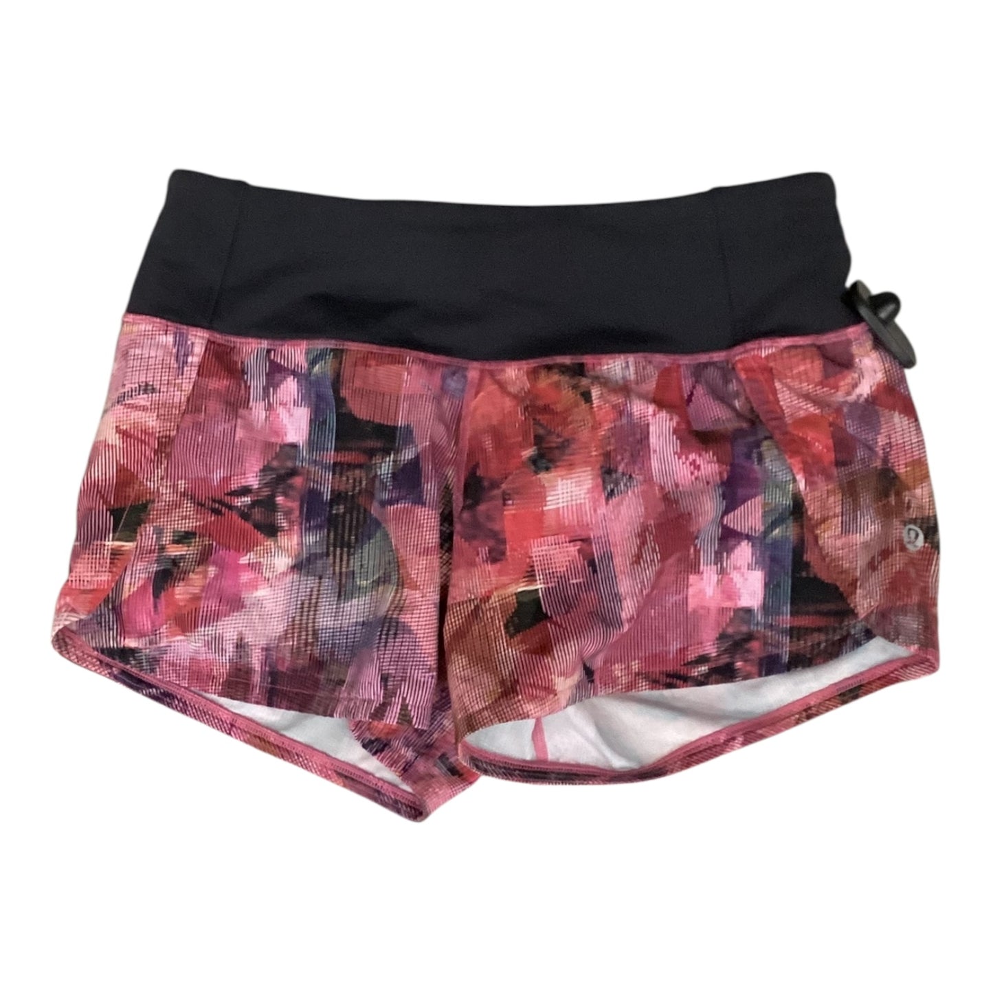 Athletic Shorts By Lululemon In Black & Pink, Size:2