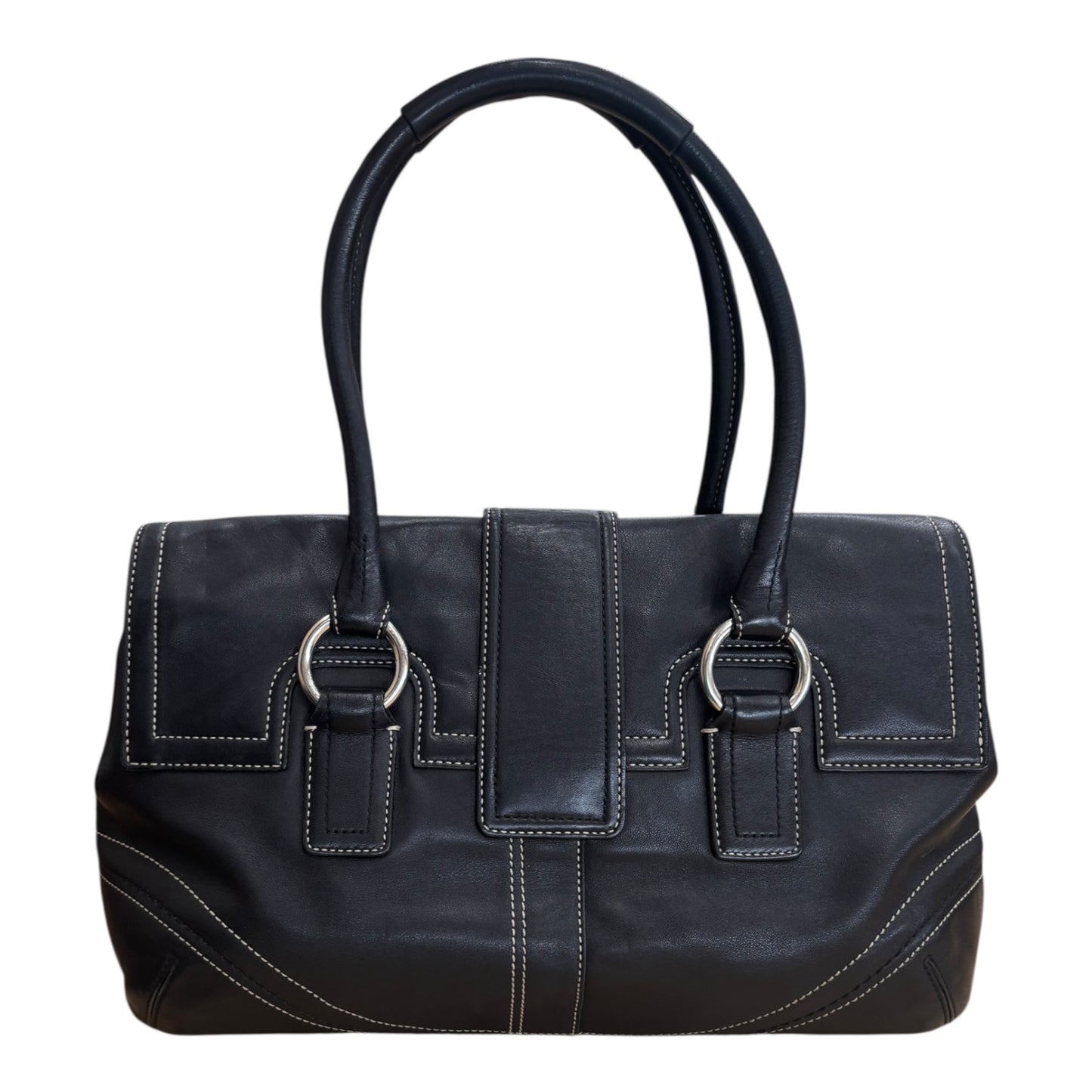 Handbag Designer By Coach In Black, Size:Medium