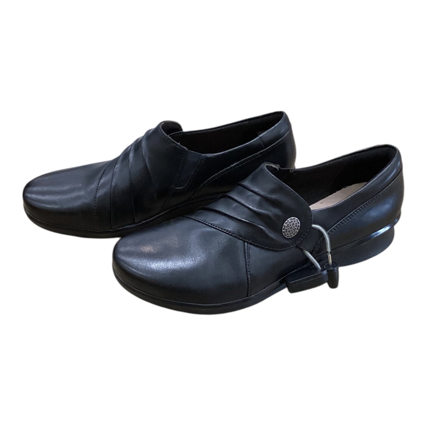 Shoes Flats By Clarks In Black, Size:7
