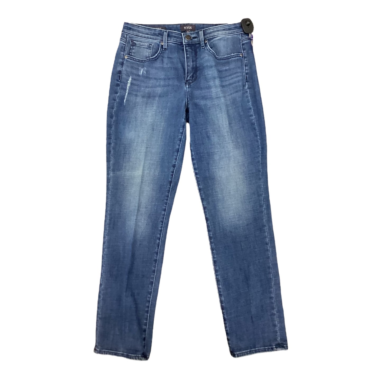 Jeans Straight By Not Your Daughters Jeans In Blue Denim, Size:6