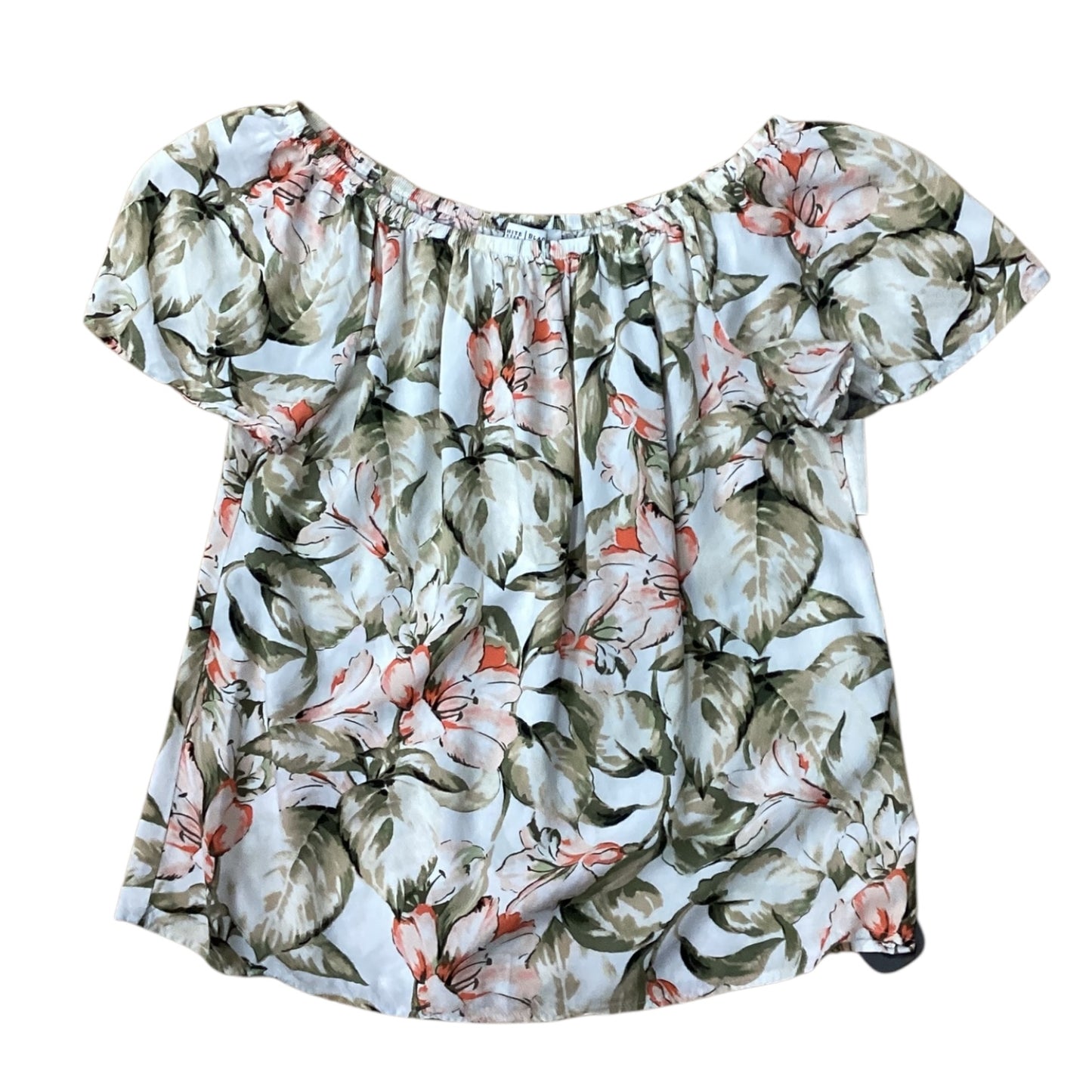 Top Ss By White House Black Market In Floral Print, Size:S