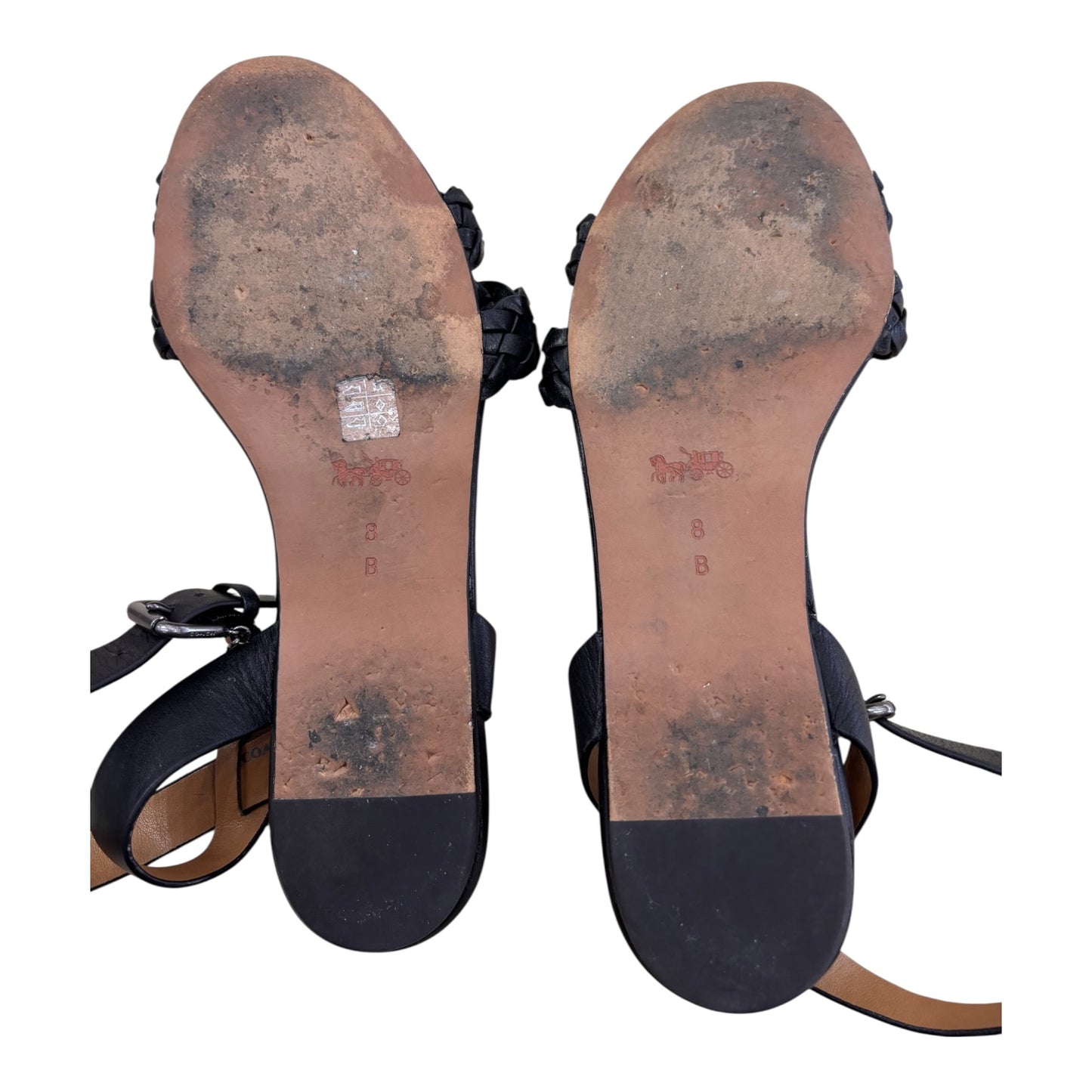 Sandals Designer By Coach In Black, Size:8
